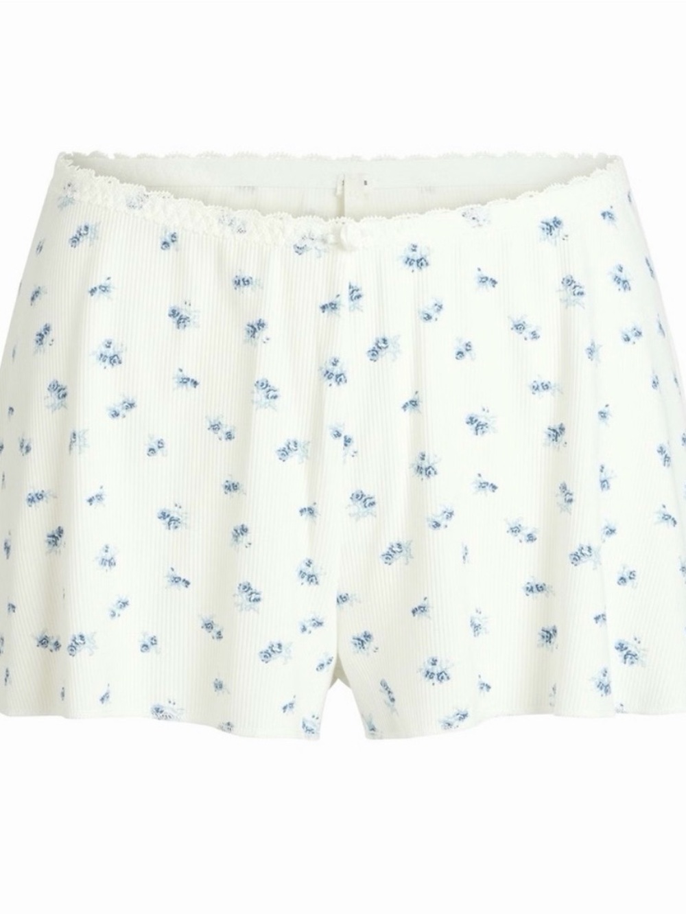NWT SKIMS Soft Lounge Rib Lace Short Garden Print Size XL
